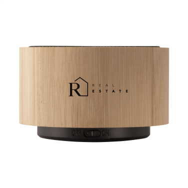 Logo trade promotional gift photo of: Wave Bamboo Wireless Speaker