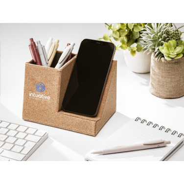 Logo trade promotional gifts picture of: Ecork Pen Holder Wireless Charger