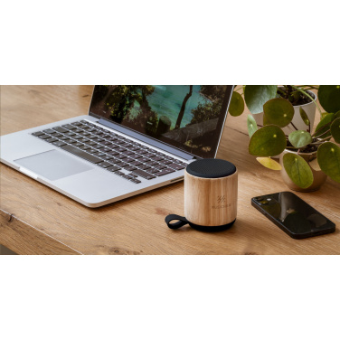 Logo trade promotional gifts image of: Timor Bamboo Wireless Speaker