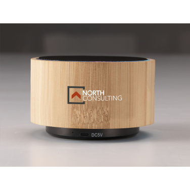 Logo trade promotional products picture of: Wave Bamboo Wireless Speaker