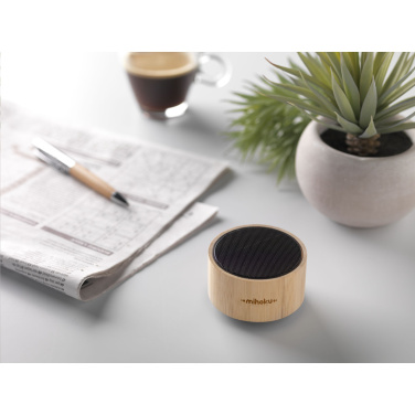 Logo trade corporate gift photo of: Wave Bamboo Wireless Speaker