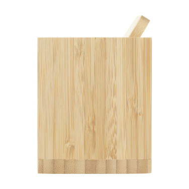 Logo trade corporate gift photo of: Bamboo Boss 15W charger/pen holder