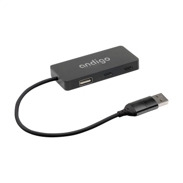 Logo trade promotional item photo of: Tecco GRS Recycled Alu USB Hub