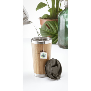 Logotrade advertising products photo of: Tokyo 450 ml bamboo thermo cup