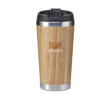 Logo trade advertising product photo of: Tokyo 450 ml bamboo thermo cup