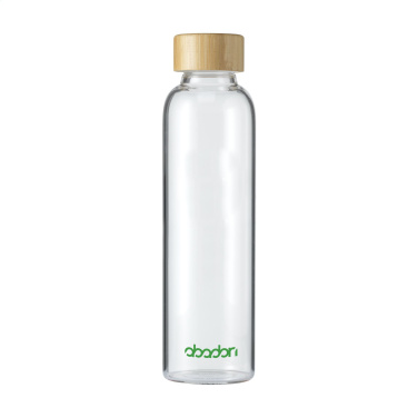 Logo trade promotional gifts image of: Senga Glass Bamboo 500 ml drinking bottle