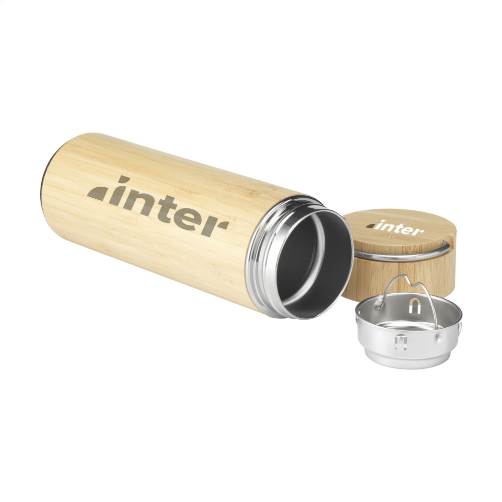 Logotrade promotional giveaways photo of: Nikko 330 ml bamboo thermo bottle/thermo cup