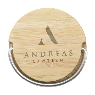 Logotrade advertising product image of: Nikko 330 ml bamboo thermo bottle/thermo cup