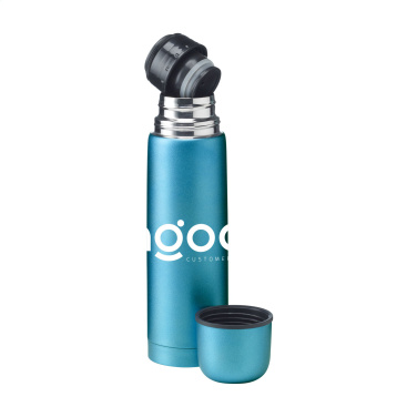 Logo trade promotional merchandise picture of: Frosted Bottle RCS Recycled Steel 500 ml thermo bottle