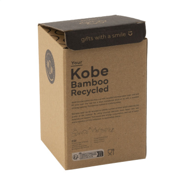 Logo trade advertising products image of: Kobe Bamboo RCS Recycled Steel 350 ml coffee cup