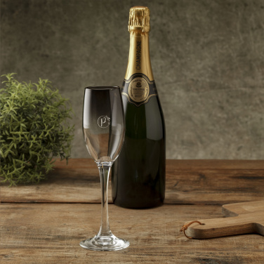 Logo trade promotional merchandise picture of: Smokey Champagne glass 180 ml
