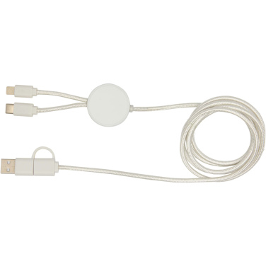 Logotrade promotional gift image of: Citala 5-in-1 recycled plastic 150 cm data sync and 27W fast charge cable