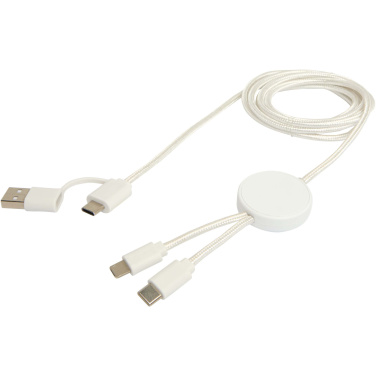 Logotrade business gift image of: Citala 5-in-1 recycled plastic 150 cm data sync and 27W fast charge cable