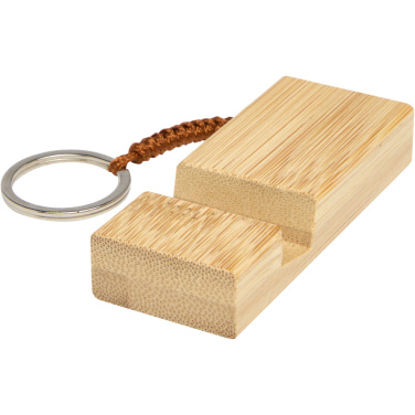 Logotrade promotional gifts photo of: Bosona bamboo phone holder with keychain