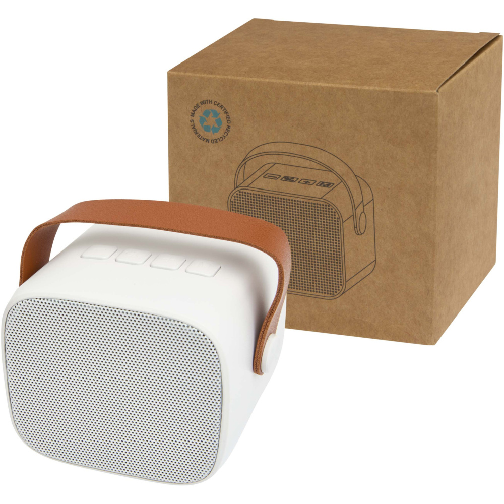 Logo trade promotional merchandise picture of: Diya 3W wireless recycled plastic speaker