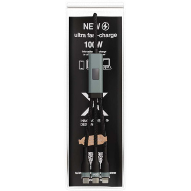 Logo trade corporate gifts image of: SCX.design C53 100W 5-in-1 rPET ultra fast charging cable
