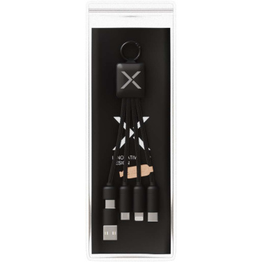 Logo trade promotional merchandise image of: SCX.design C13 15W 5-in-1 charging cable