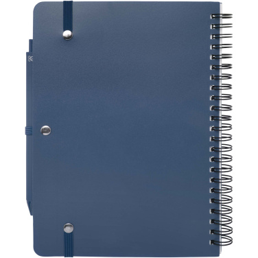 Logo trade promotional giveaway photo of: Thalaasa A5 ocean-bound hard cover notebook with ballpoint pen (black ink)