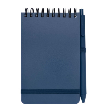 Logo trade corporate gift photo of: Thalaasa A6 hard cover ocean-bound notebook with ballpoint pen (black ink)