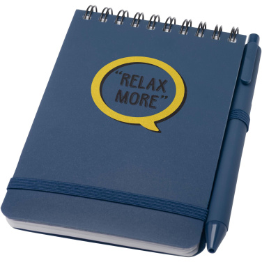 Logotrade promotional gift picture of: Thalaasa A6 hard cover ocean-bound notebook with ballpoint pen (black ink)