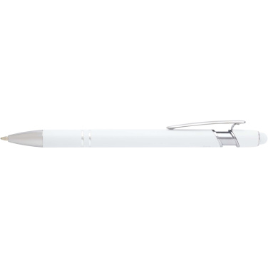 Logo trade promotional products image of: Kish ballpoint pen with silver finish (blue ink)