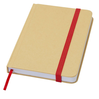 Logo trade promotional merchandise image of: Reed A6 recycled hard cover notebook with plain pages