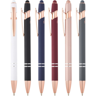 Logotrade business gift image of: Nanna ballpoint pen with rose gold finish (black ink)
