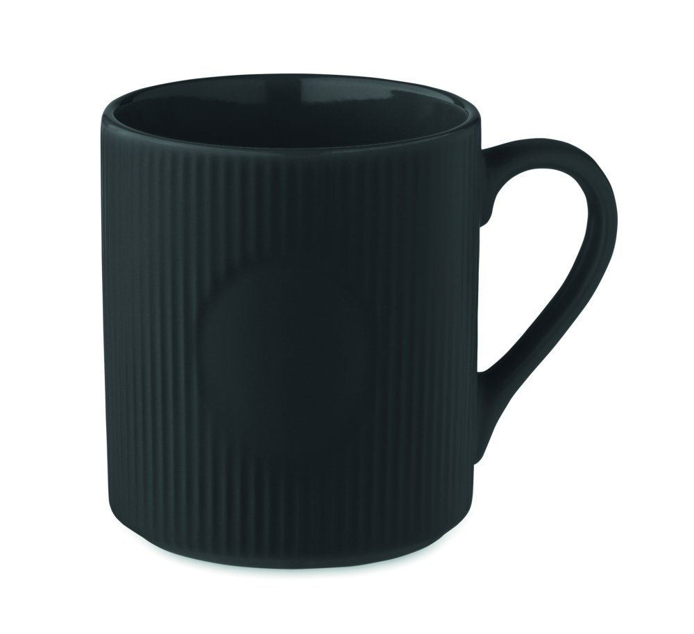 Logo trade advertising products picture of: Ribbed ceramic mug mat 340 ml
