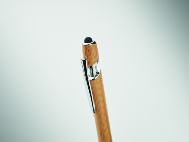Logo trade business gifts image of: Ball pen in bamboo