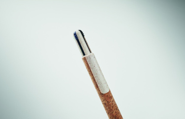 Logotrade corporate gift image of: Cork 4-colour ink ball pen