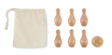 Logotrade promotional product picture of: Mini pine wood bowling set