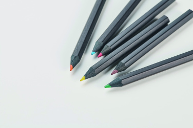 Logotrade promotional merchandise photo of: 6 black colouring pencils