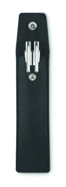 Logo trade business gifts image of: RPET felt pencil case