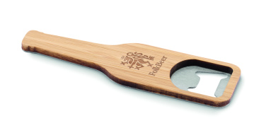 Logo trade business gift photo of: Bamboo bottle opener