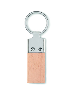 Logo trade promotional gifts picture of: Key ring with rubber wood