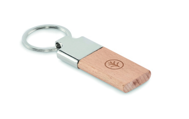Logotrade promotional merchandise image of: Key ring with rubber wood