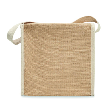 Logotrade promotional item image of: Jute and canvas cooler bag 3L