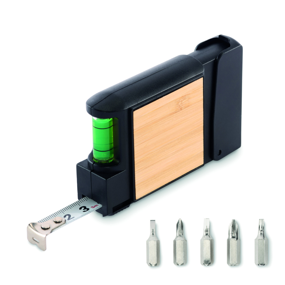 Logo trade promotional items image of: Multifunctional measuring tape