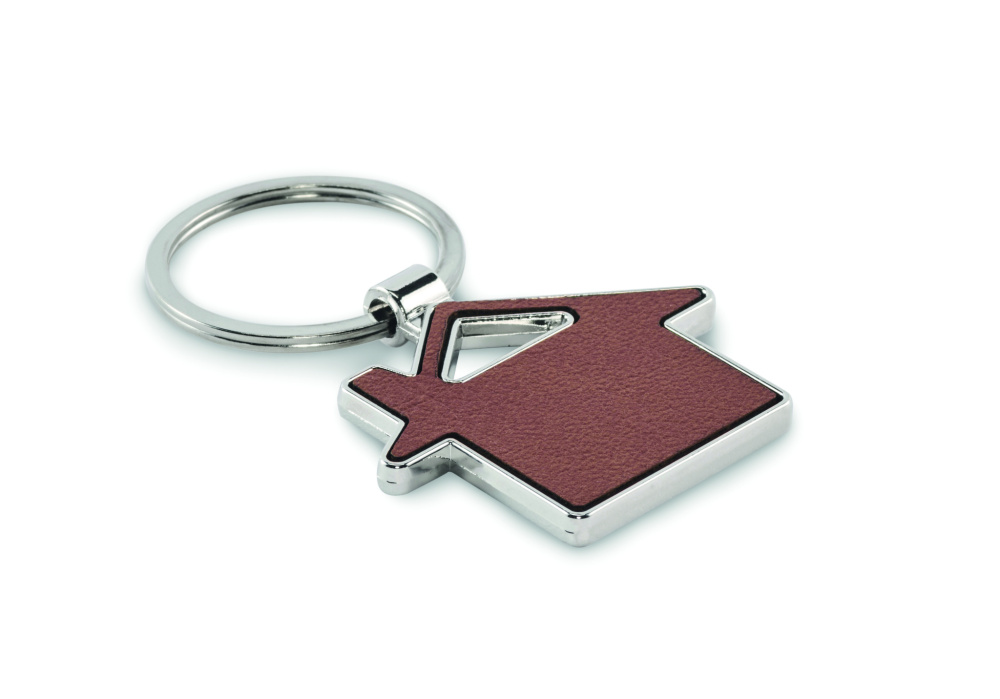 Logo trade promotional item photo of: House shaped key ring