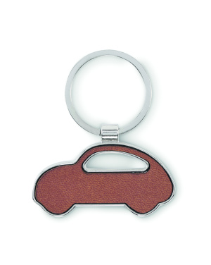 Logo trade business gifts image of: Car shaped key ring