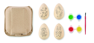 Logo trade business gift photo of: Wooden eggs painting set