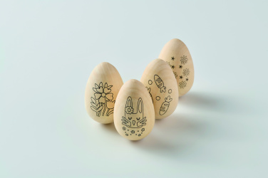 Logo trade business gift photo of: Wooden eggs painting set