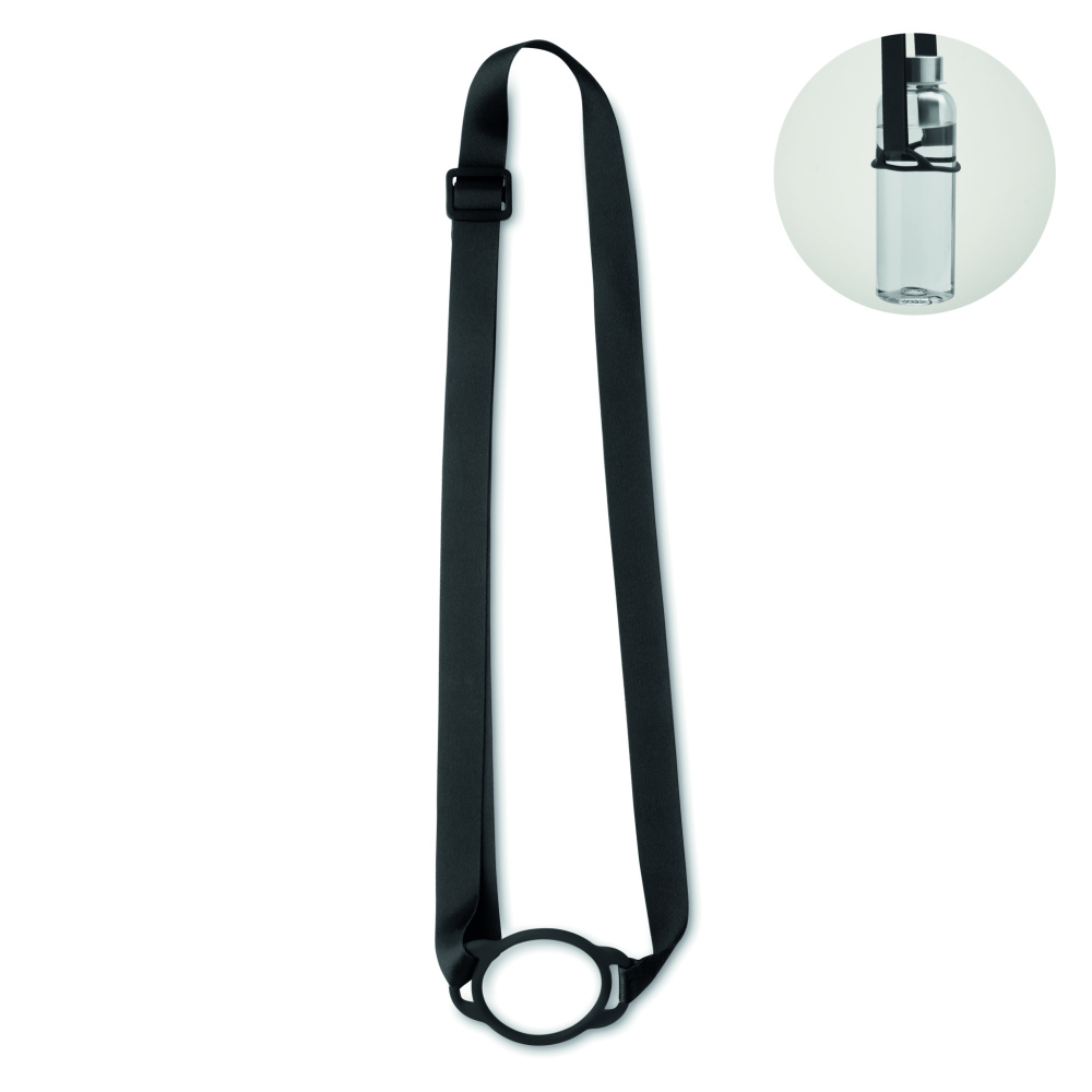 Logo trade business gifts image of: Lanyard with cup holder 6cm