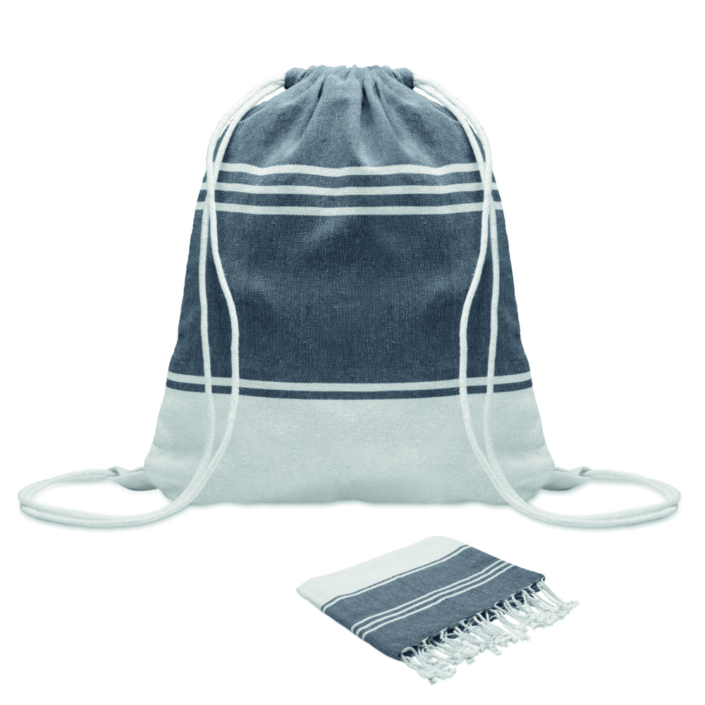 Logotrade promotional gift picture of: Hammam towel drawstring set