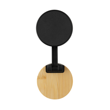 Logo trade promotional products picture of: Magmount RCS recycled plastic and bamboo phone stand