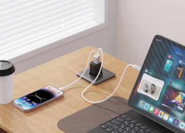 Logotrade corporate gift image of: Urban Vitamin Monterey RCS recycled plastic 20W GAN charger