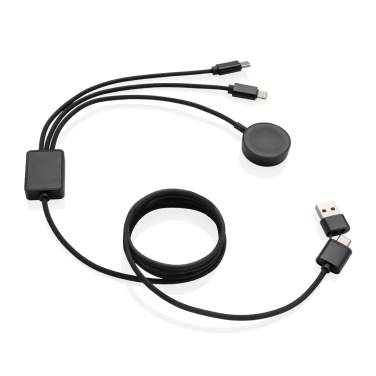 Logo trade promotional giveaways picture of: Terra RCS rPET 6-in-1 charging cable with watch charger