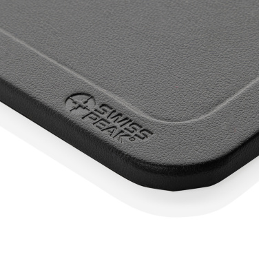 Logo trade promotional items image of: Swiss Peak 3 in 1 RCS recycled PU wireless charger desk tray
