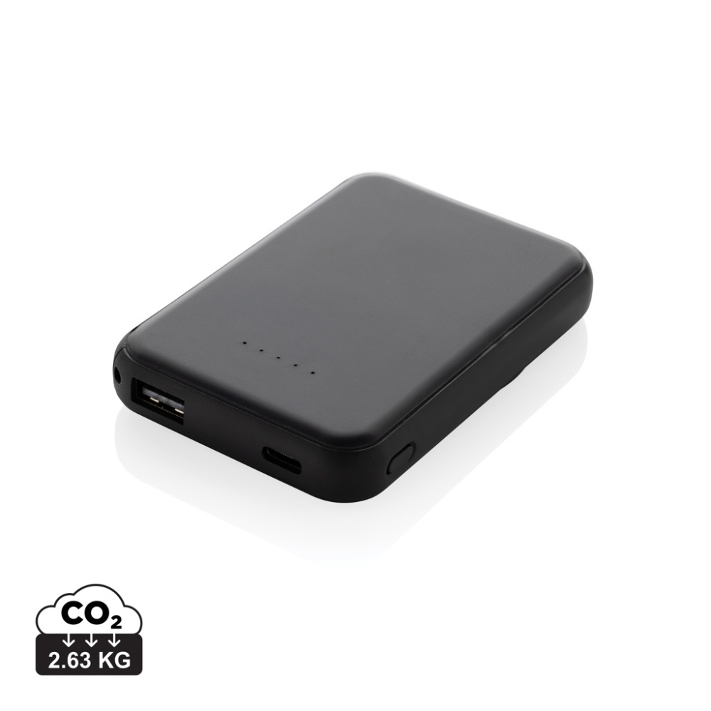 Logo trade promotional items picture of: Stellar RCS recycled plastic 5000 mah 5W magnetic powerbank