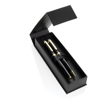 Logo trade promotional merchandise picture of: Swiss Peak Luca RCS recycled brass deluxe pen set